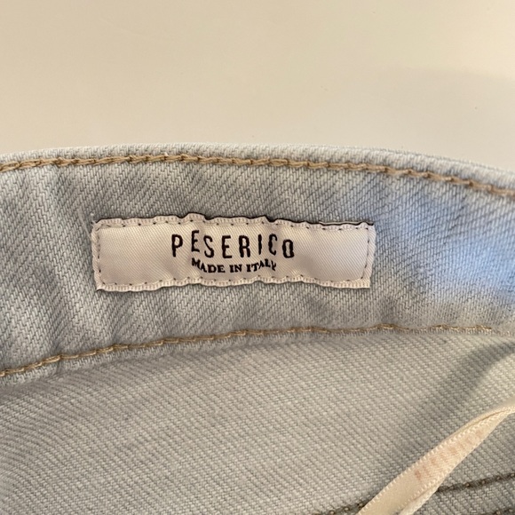 Peserico Slim jeans with maxi dart in bleach washed comfort denim sz 6 - Picture 9 of 16